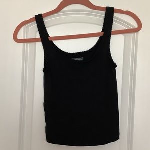 Simple black crop top